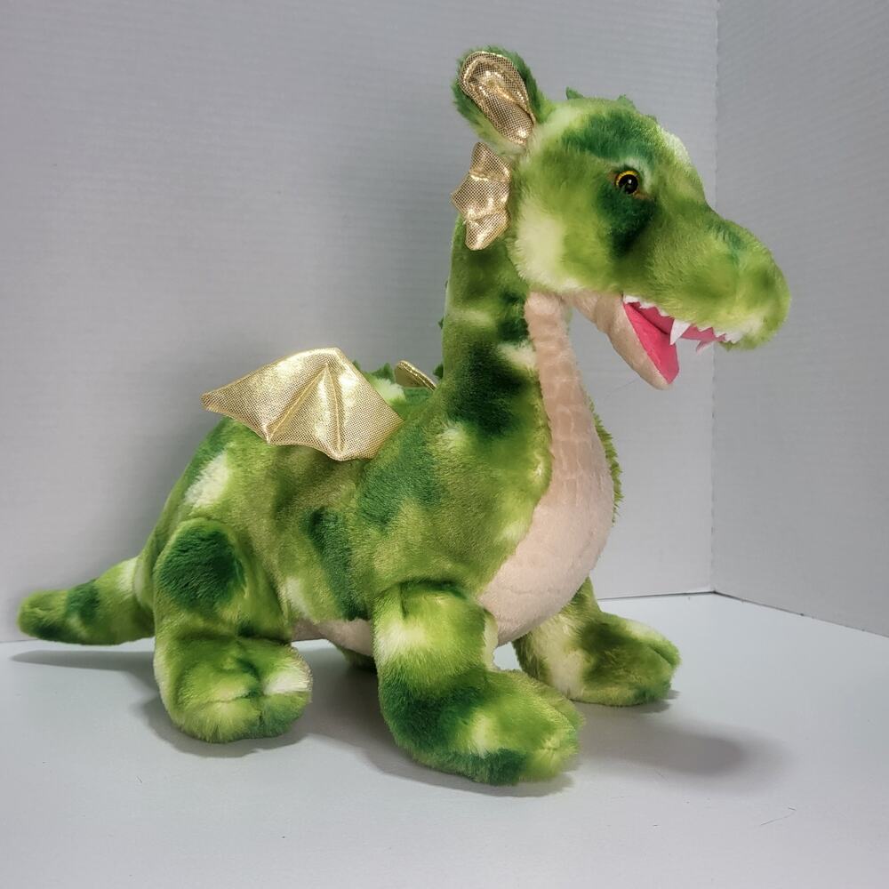Vollenth The Green Dragon Stuffed Dinosaur Toy 18" Aurora Ferocious Dinos - Picture 9 of 10
